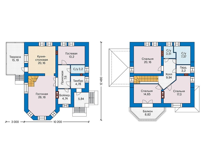 Проект дома Plans-65-55 (156 кв.м, газобетон) - фотография № 2