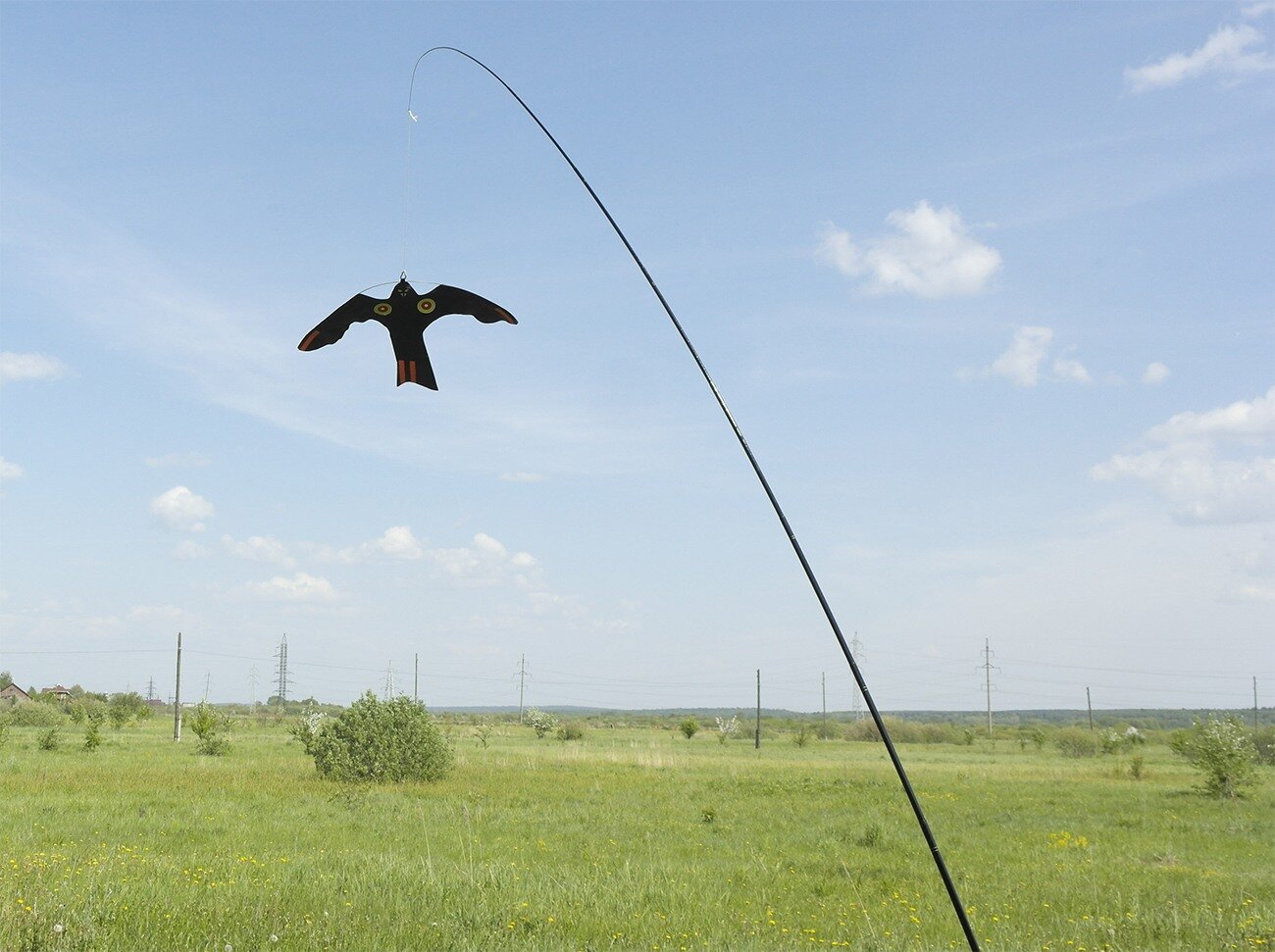 Динамические отпугиватели птиц «SITITEK Хищник» с телескопической удочкой-флагштоком 6,3 м - фотография № 4