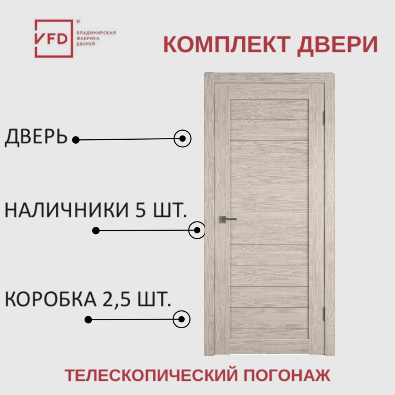 Межкомнатная дверь VFD Атум Х6 (комплект) капучино 600х2000 мм - фотография № 2