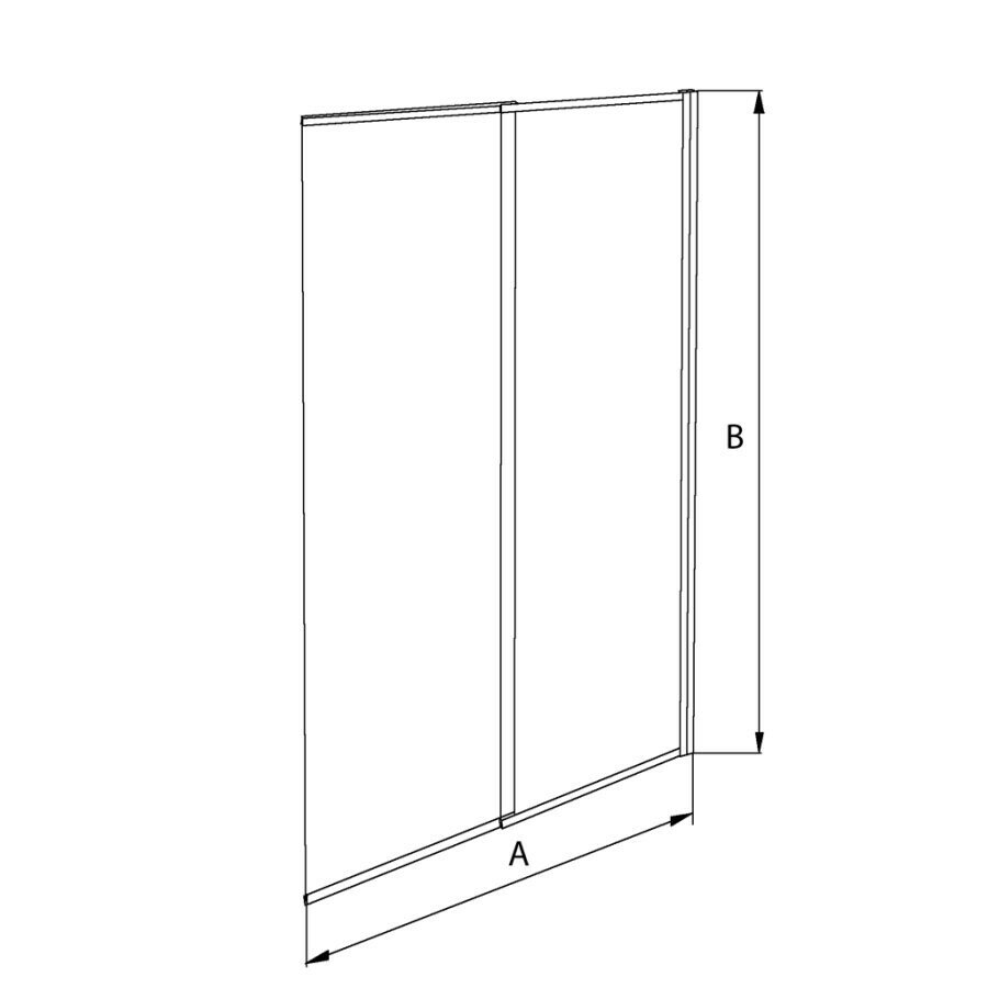 Шторка на ванну Iberica Blanca Mod.801 Slide Open профиль хром, стекло тонированное - фото №3