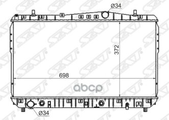 Радиатор Daewoo Nubira/Chevrolet Lacetti/Suzuki Forenza 1.4/1.6/1.8 03- Sat арт. SG-DW0004-1.4