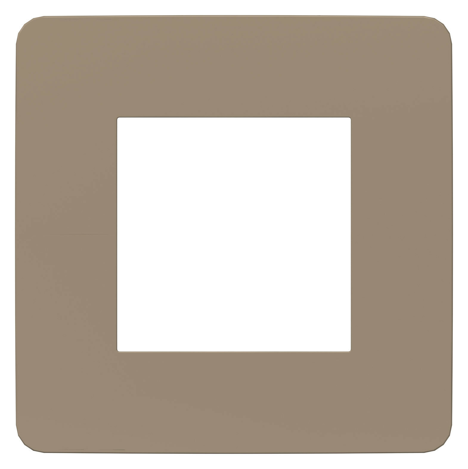 Рамка 1м Unica Studio Color песочный/белый встроенный монтаж (Schneider Electric), арт. NU280226