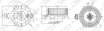 Мотор Отопителя Салона Toyota Land Cruiser Prado 120 02-09/ Hilux Surf/4runner ##N21# 02-09 Lhd Sat арт. ST-87103-35060