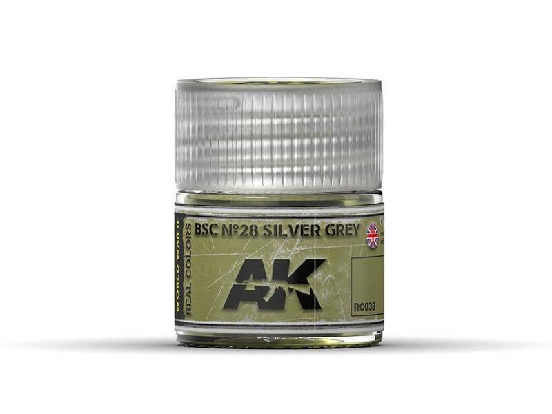фото Акриловая лаковая краска AK Interactive Real Colors. BSC Nº28 Silver Grey. 10 мл