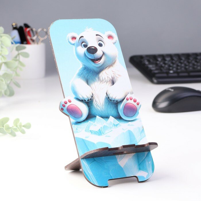 фото Подставка под телефон "Белый медведь"