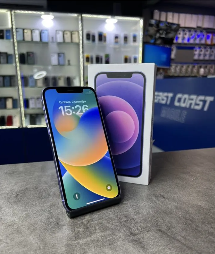 Смартфон Apple iPhone 12 128 ГБ RU, nano SIM+eSIM, фиолетовый — фото 1