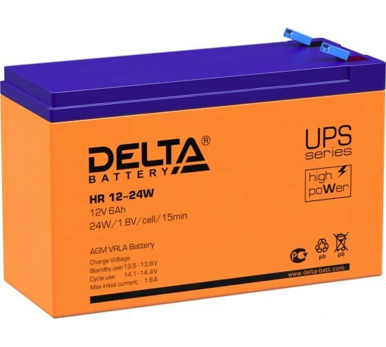 Аккумуляторная батарея DELTA Battery HR 12-24W 12В 6 А·ч