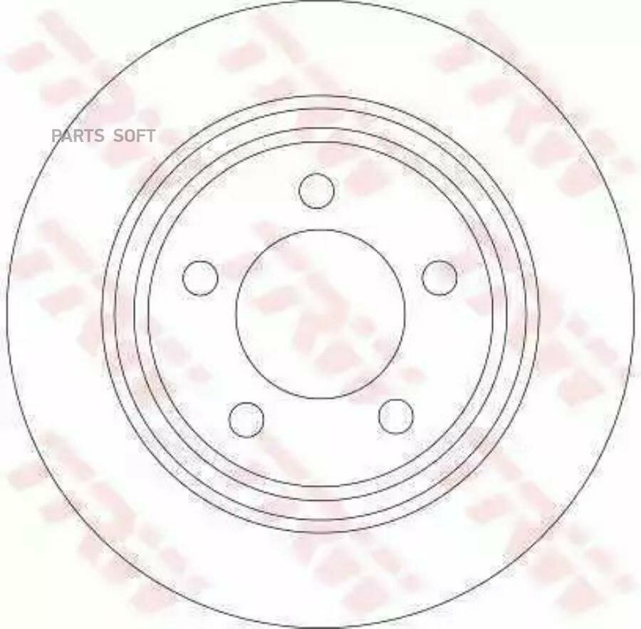 TRW Торм. диск зад.[280x9] 5 отв.