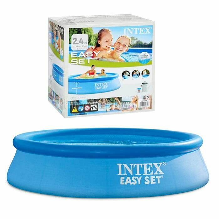 Бассейн INTEX Easy Set 244х61см. фильтр-насос в комплекте. арт.28108 - фотография № 4