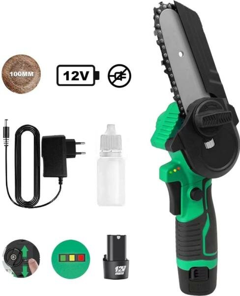 Пила цепная аккумуляторная Zitrek GreenSaw 12 (12В 15Ач Li-ion аккум. 2шт ЗУ) цена за 1 шт.