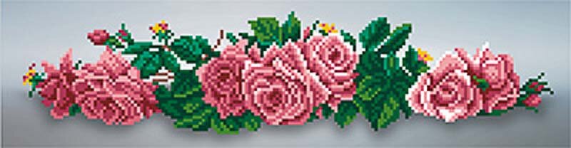 фото Канва/ткань с рисунком М.П.Студия для вышивания бисером №3 50 см х 40 см Г-104 "Розы"