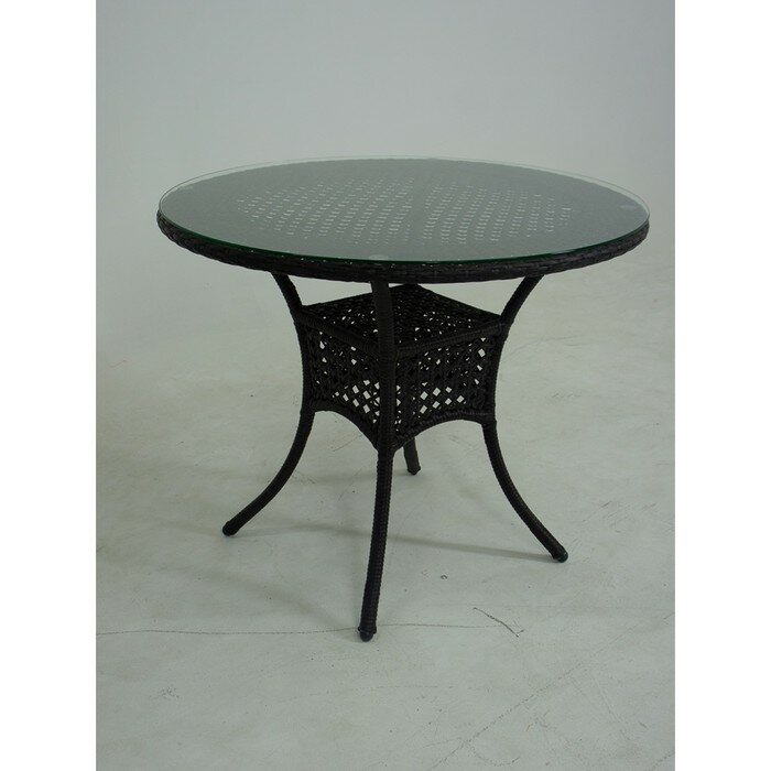 фото Стол садовый из искусственного ротанга 72х75см венге