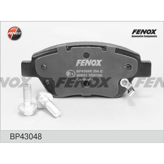 Комплект тормозных колодок, дисковый тормоз, FENOX BP43048 (1 шт.)