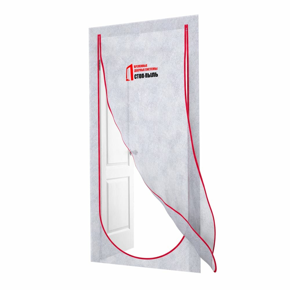 фото Временная пленочная дверь стоп-пыль 201806