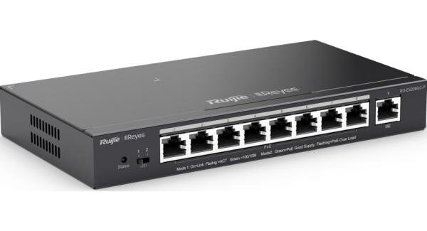 Коммутатор Ruijie Reyee RG-ES209GC-P 9 портов Gigabit Ethernet коммутатор с облачным управлением 8 PoE/PoE+ порта 120W