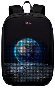 Рюкзак PIXEL MAX Black Moon чёрный (LED-экран 25*25 px, 16,5 млн цветов, 20 л, полиэстер)