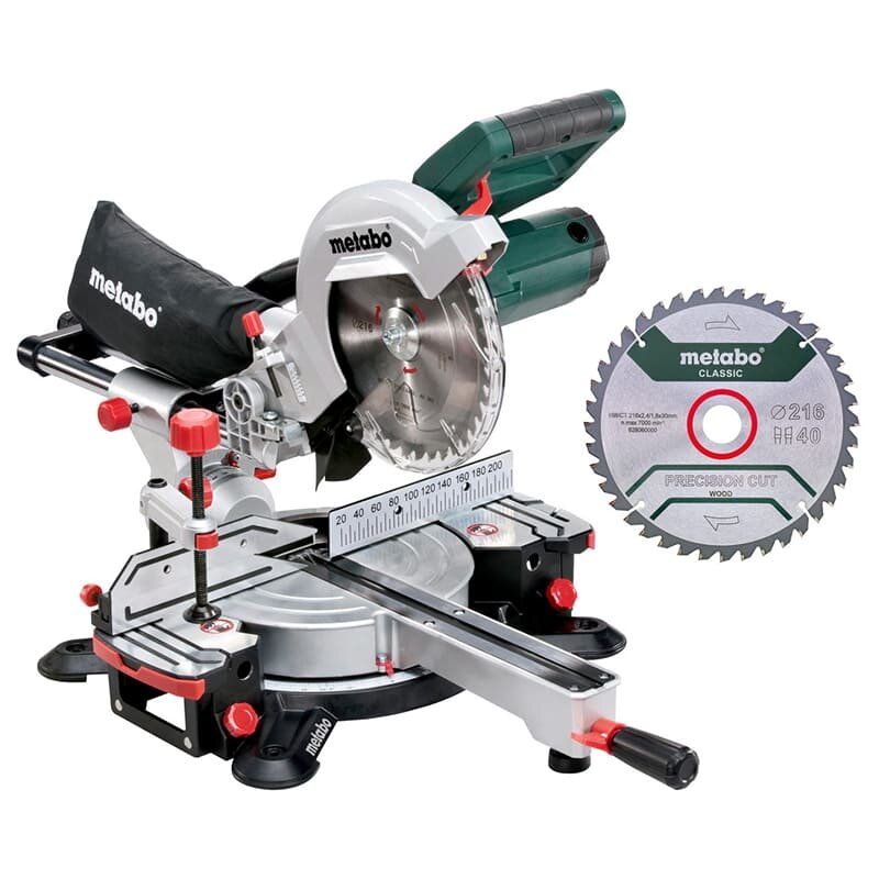 Пила торцовочная Metabo KGS 216 M+пильный диск216x30