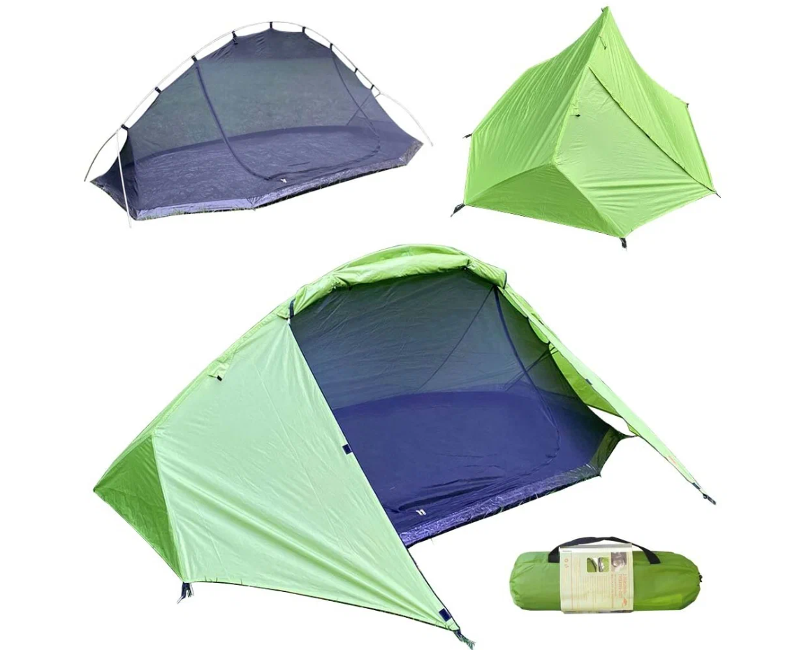 фото Палатка 2х местная тренинговая - облегченная - из алюминиевого сплава - Green 200х265х120cm Coolwalk