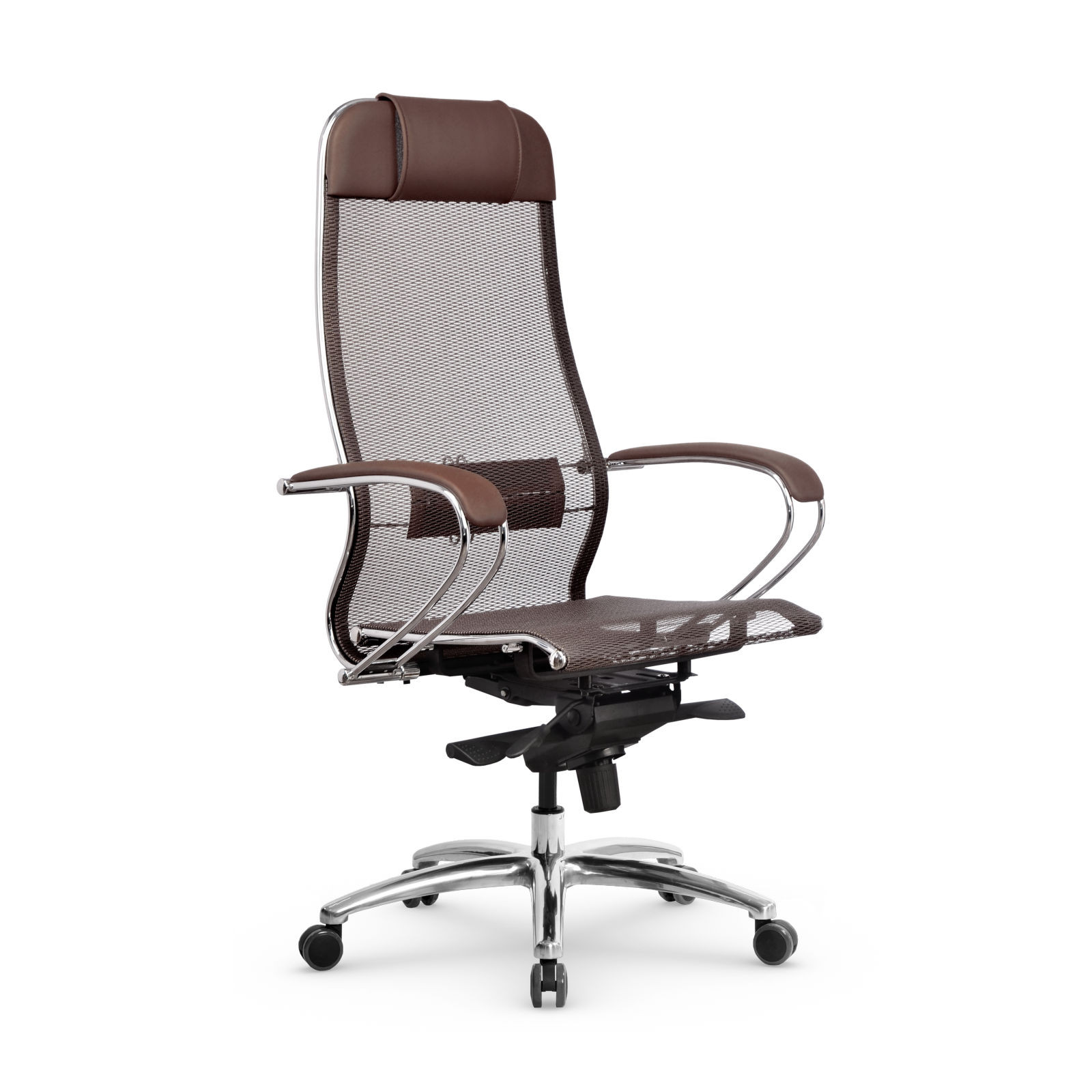 Кресло офисное метта «SAMURAI» S-1.04 сверхпрочная ткань-сетка темно-коричневое