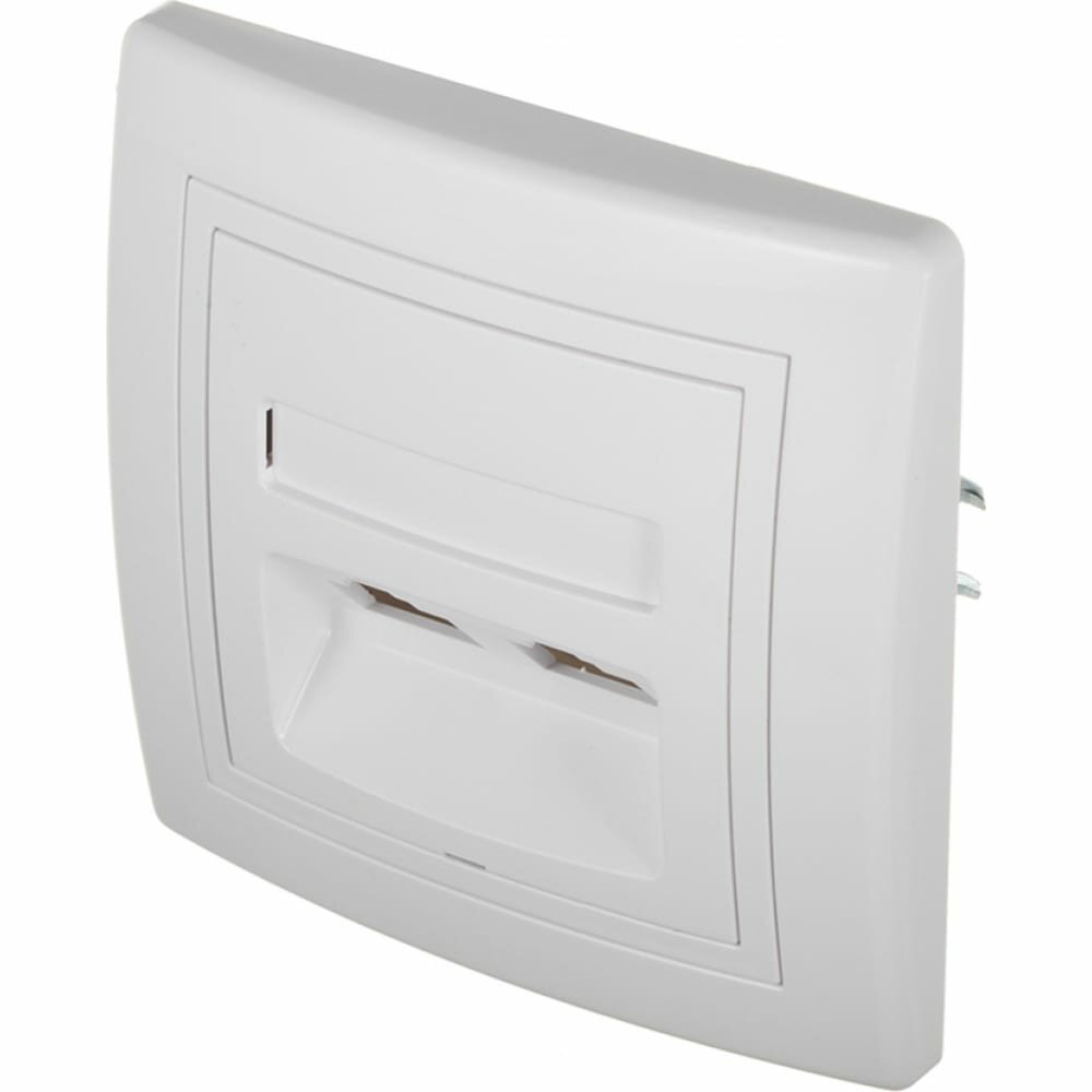 фото Коммуникационная двойная розетка Aling-conel PRESTIGE