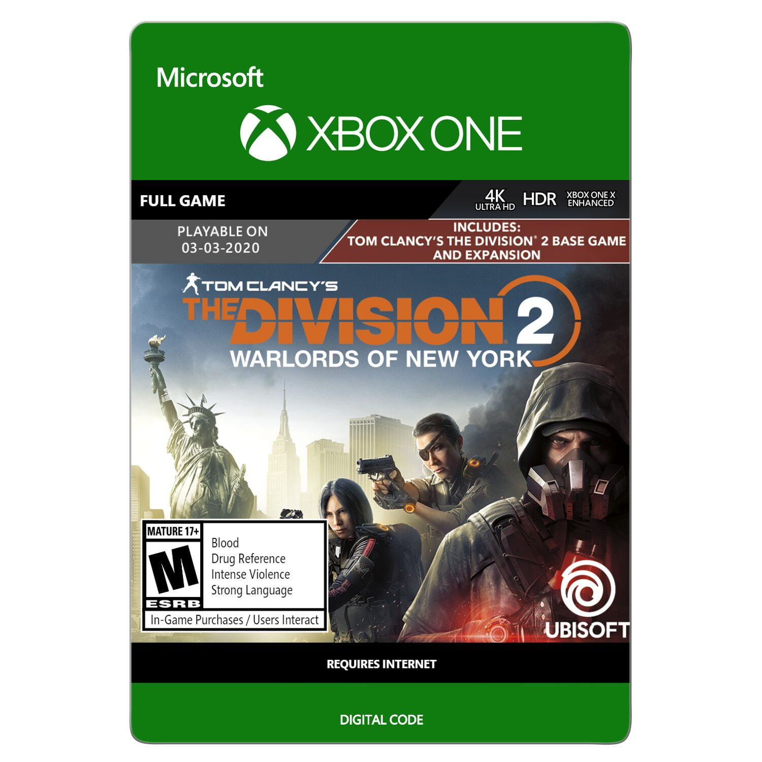 Дополнение The Division 2: Warlords of New York для Xbox One/Series X|S Русская озвучка электронный ключ Аргентина