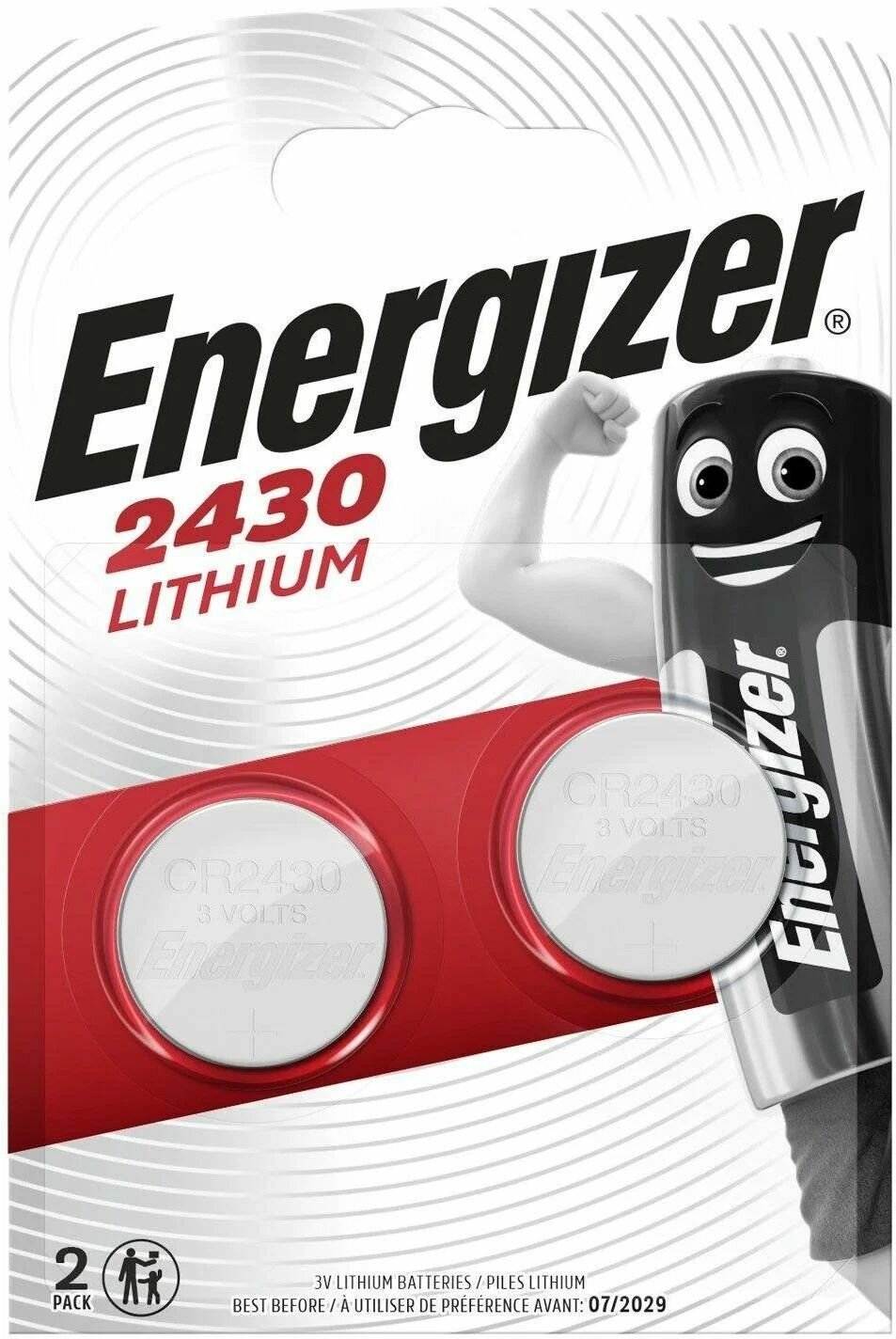 Батарейка Energizer CR2430 BL2 Lithium 3V (2 шт.) (E300830301)