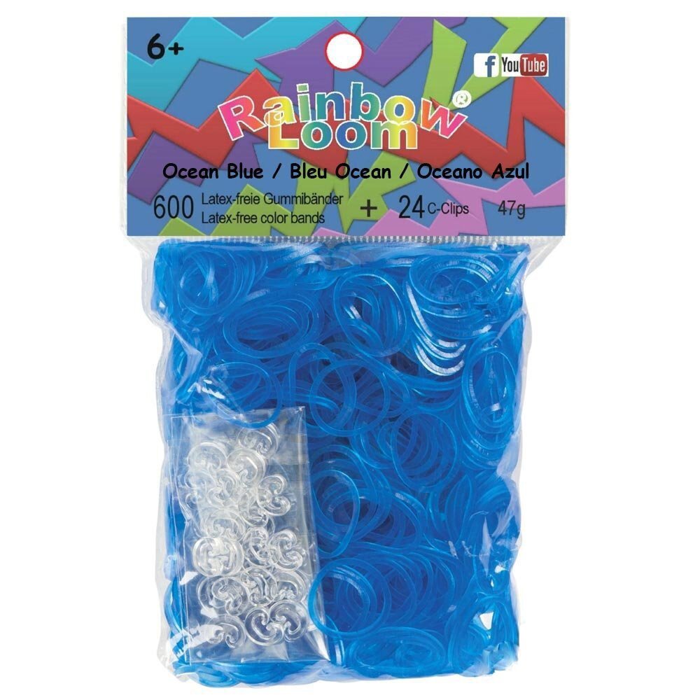 Резинки для плетения браслетов Rainbow Loom Голубой Ocean Blue (B0061)