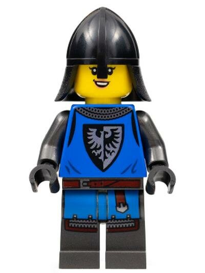 Минифигурка Lego cas575 Black Falcon - Female, Pearl Dark Gray Detailed Legs, Black Neck Protector