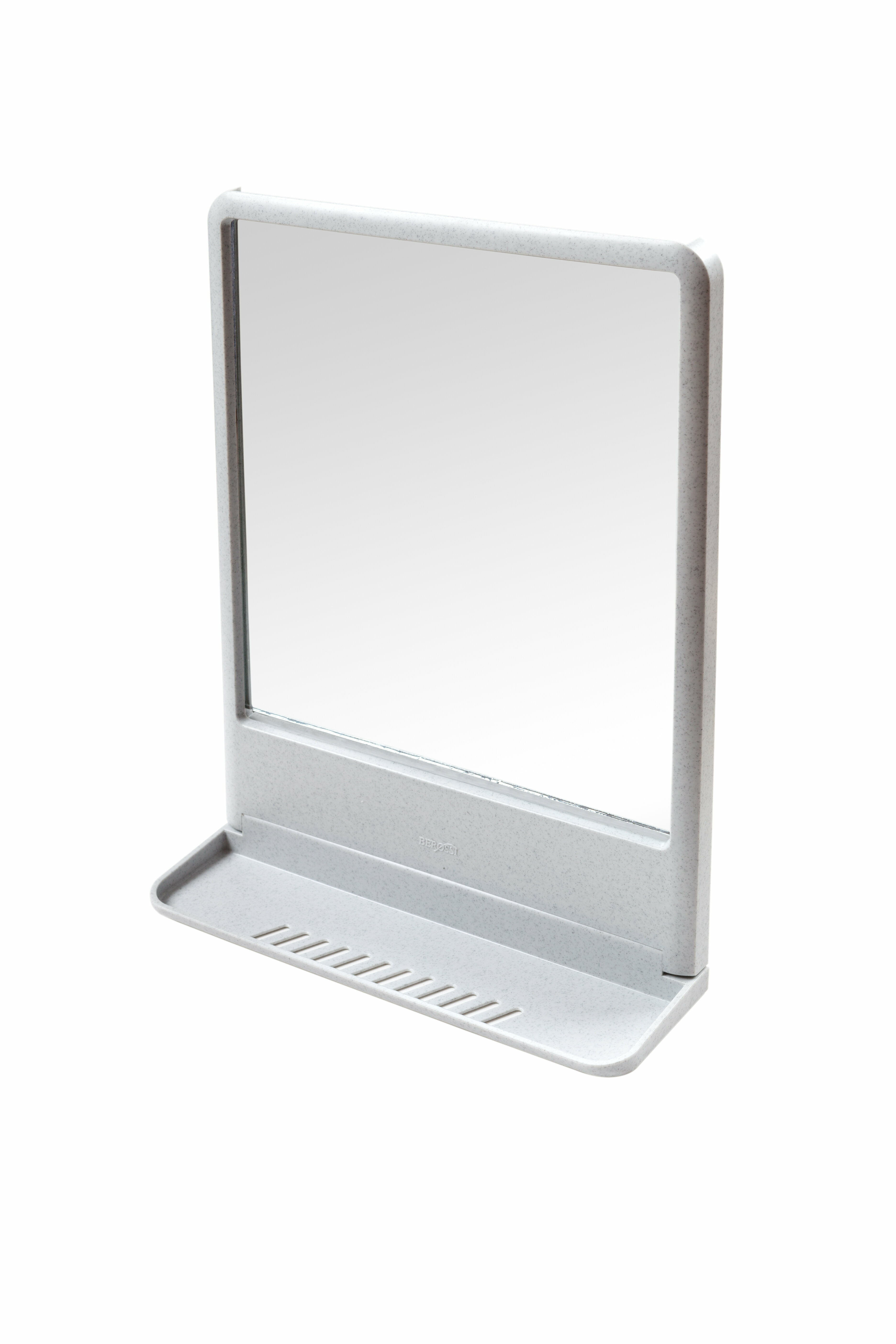 фото Зеркало с полкой для ванной комнаты ВК Tokyo, цвет белый мрамор