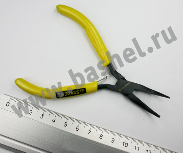 Тонкогубцы изогнутые мини STAYER TopGrip, 120 мм, Stayer электротовар