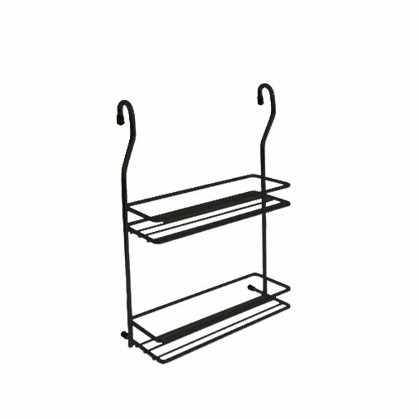 фото Полка на рейлинг для специй 200x90x275мм QCWJ203М, черная