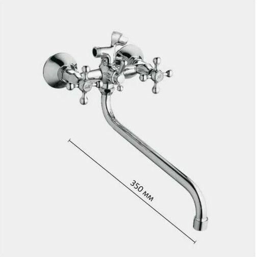 фото Смеситель Ligeya для душа двуручный универс. с круглым изливом и переключателем, S22-065