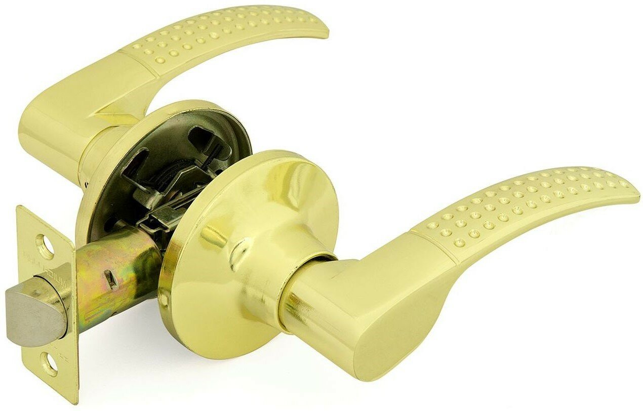 фото Дверная ручка-защелка PALLADIUM 3903 PB PS без фиксатора золото