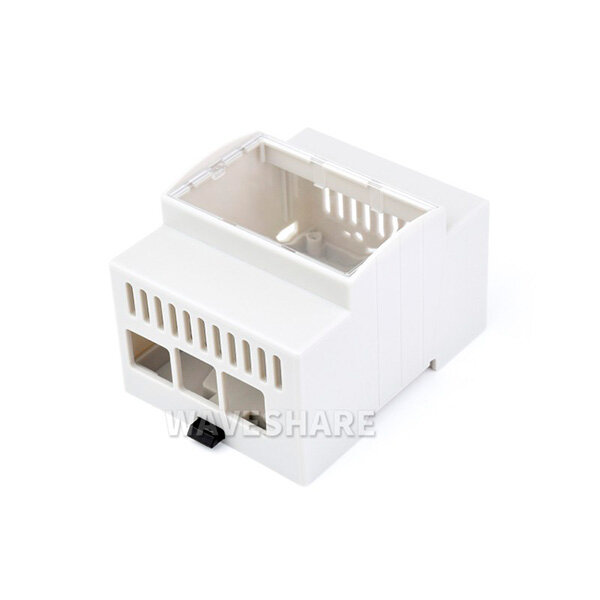 Пластиковый корпус на DIN-рейку для Raspberry Pi 5 с прозрачной крышкой