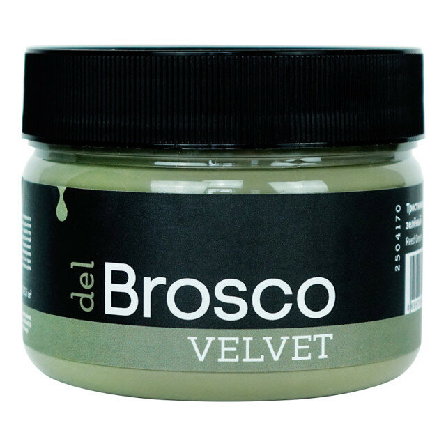 Краска акриловая del brosco velvet интерьерная 0,25л зеленая, арт.2504170