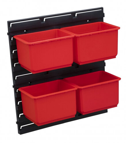 Комплект контейнеров Qbrick System Аксессуары - Комплект #1 из 4 ящиков-контейнеров со стеновой панелью