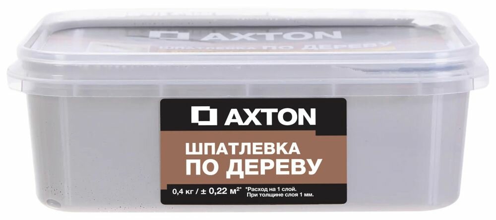 Акстон шпаклёвка для дерева тач (04кг) / AXTON шпатлёвка по дереву для наружных и внутренних работ тач (04кг)