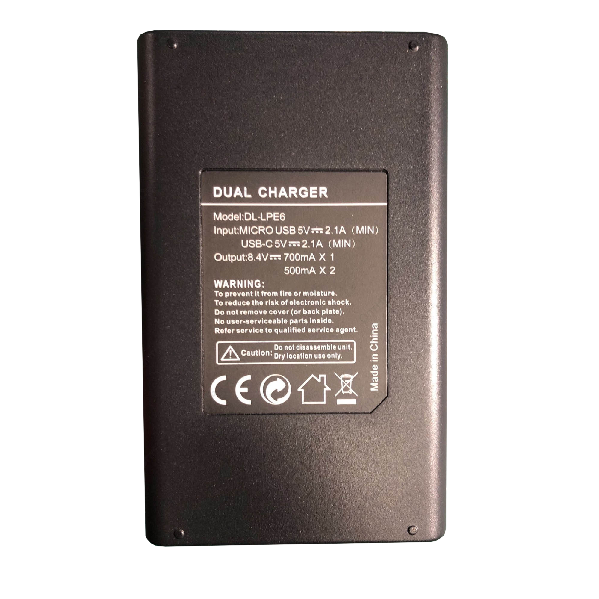 Зарядное устройство аккумулятора LP-E6, LP-E6N для камеры Canon 5D Mark IV, 5DS, 6D, 7D, 90D, 80D, 70D, EOS R (Dual)