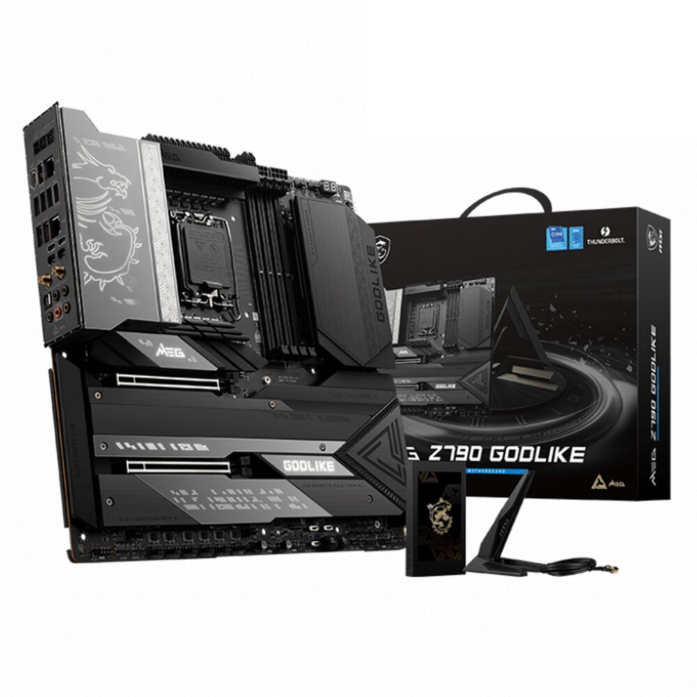 Материнская плата MSI MEG Z790 GODLIKE LGA1700,4DDR5,2PCI-Ex16,7 M.2,2USB3.2 Gen2x2,7USB3.2 Gen2