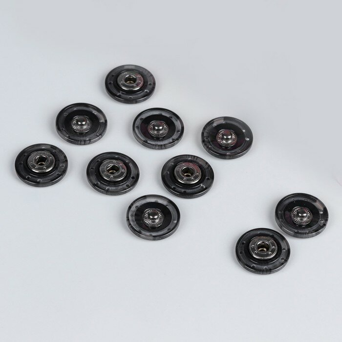 Арт Узор Кнопки пришивные декоративные, d = 23 мм, 5 шт, цвет чёрный