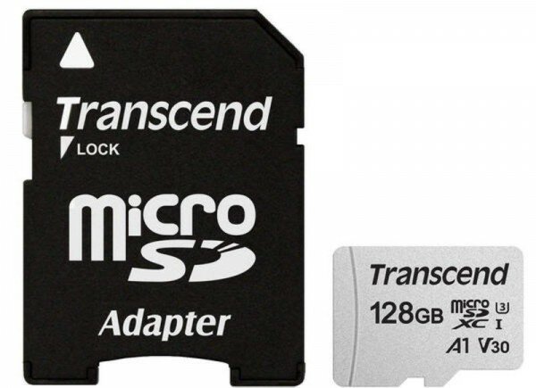 Карта памяти Transcend 128GB microSDHC Class 10 TS128GUSD300S-A