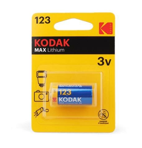 Kodak CR123A Max Lithium 3v BL1 123LA-1, 1шт.