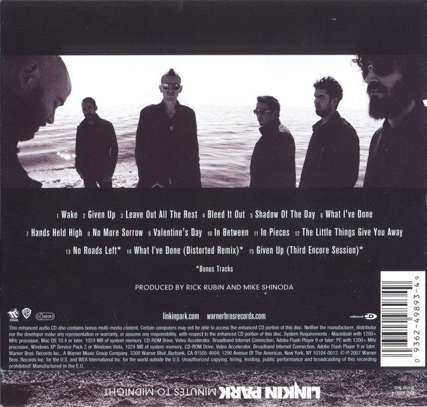 Linkin Park - Minutes To Midnight/ CD [Limited Tour Edition][Jewel Case in Cardboard Slipcase/Enhanced/3 Bonus Tracks/Booklet](Original, 1st Edition 2007)