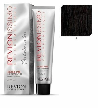 Стойкие красители Revlon Professional Revlonissimo Colorsmetique Краска для волос оттенок 1 (черный)