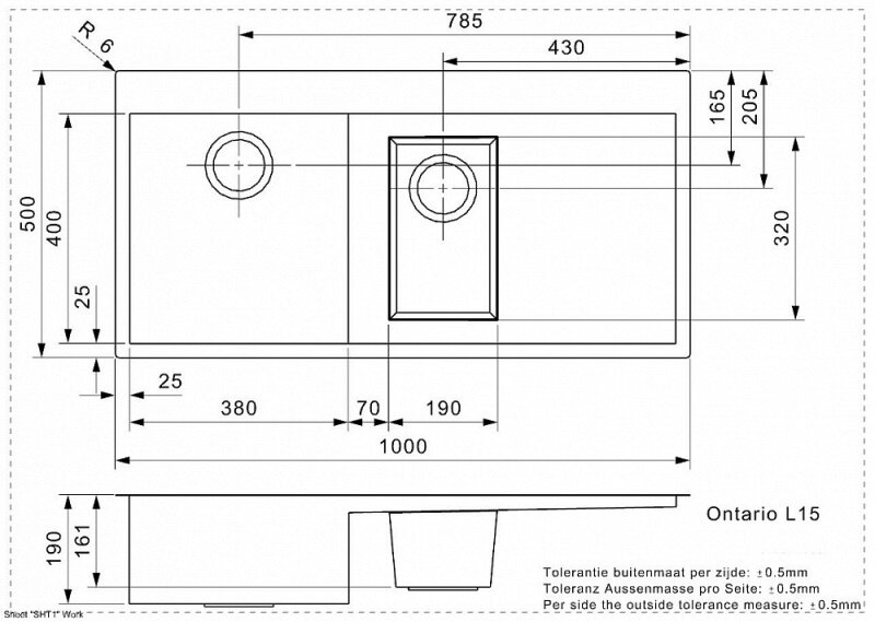 Кухонная мойка Reginox Ontario 1.5 LUX OKG left (c/box) L - фотография № 2