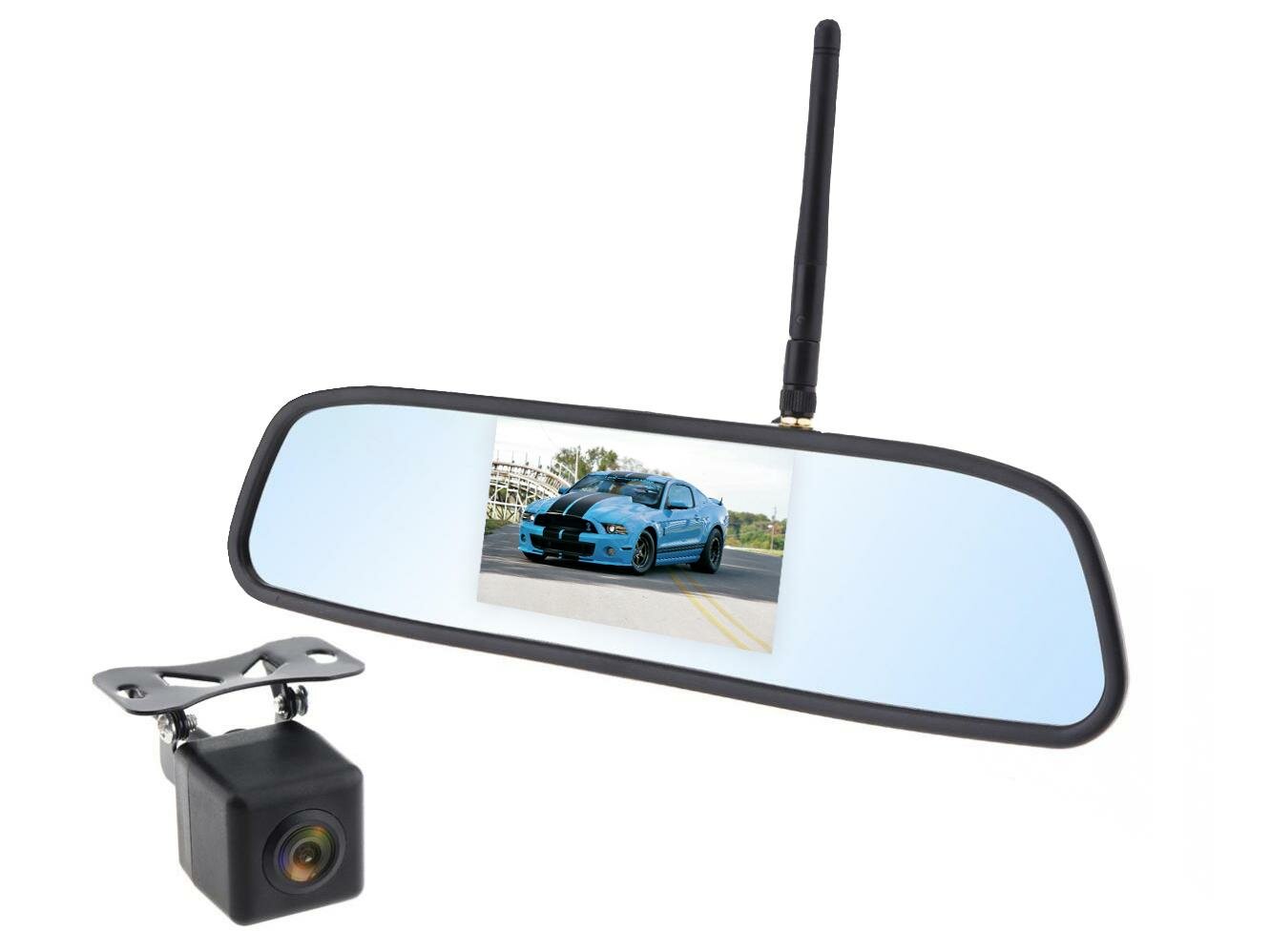 MasterPark 705-WZ - беспроводная камера заднего хода в зеркале 4.3 дюйма / камера заднего хода для автомобиля в подарочной упаковке