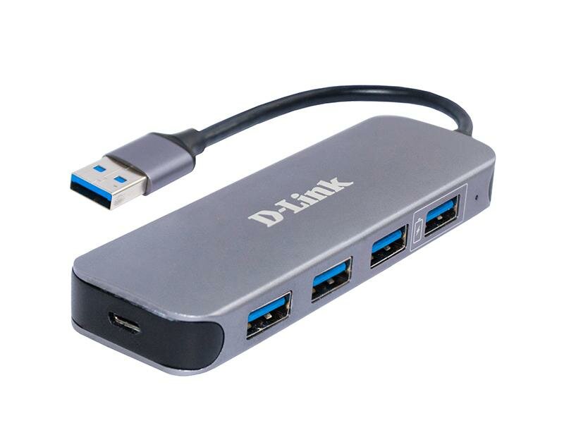 Концентратор USB 3.0 D-Link DUB-1340/D1A 4 х USB 3.0 серый