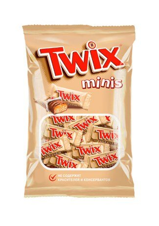 Печенье Twix minis сахарное с карамелью, 184г - фотография № 1