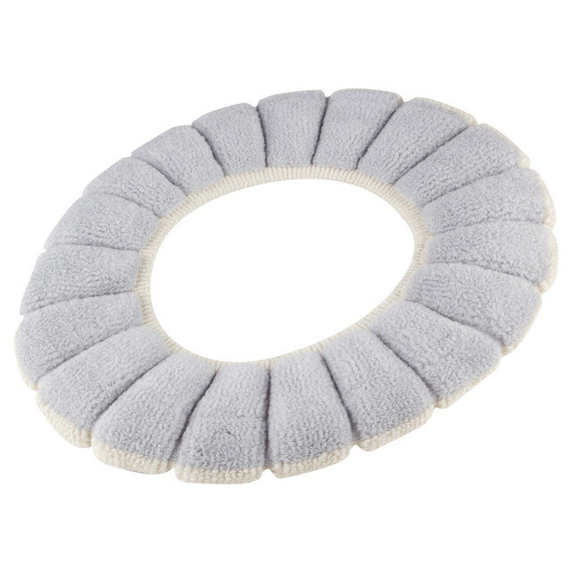 фото сиденье для унитаза рыжий КОТ мягкое микрофибра серый