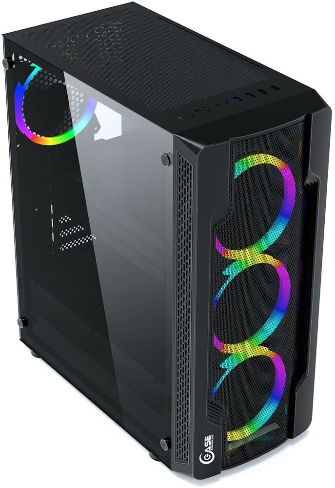 Корпус ATX Powercase CMIXB-L4 чёрный, без БП, с окном, USB 3.0, 2*USB 2.0, audio - фото №4